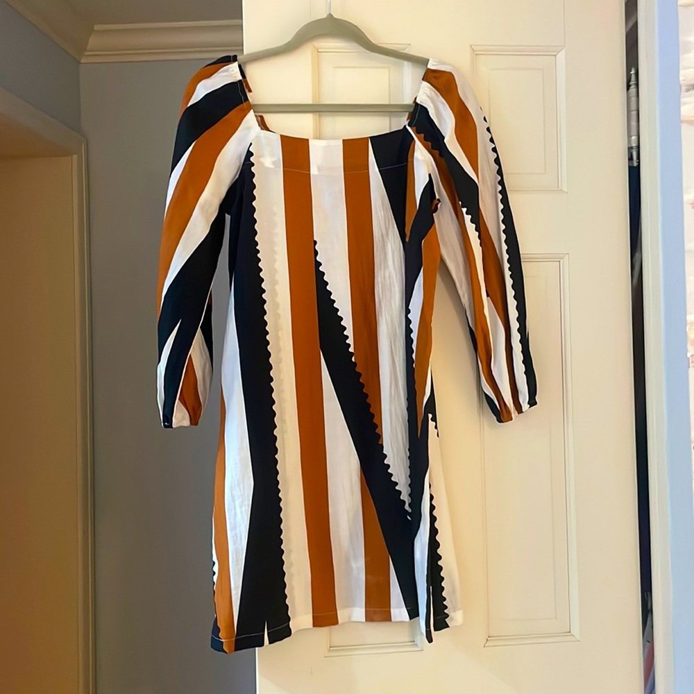 striped midi dress, size xs